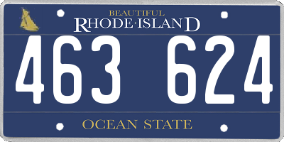 RI license plate 463624