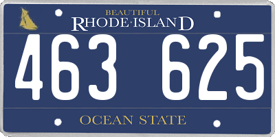 RI license plate 463625