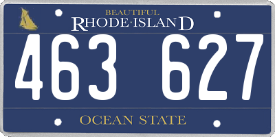 RI license plate 463627