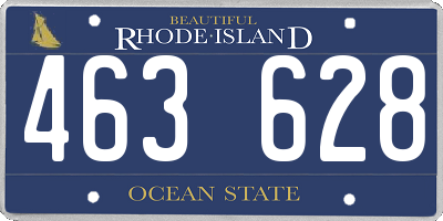 RI license plate 463628