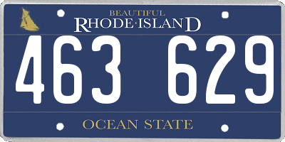 RI license plate 463629