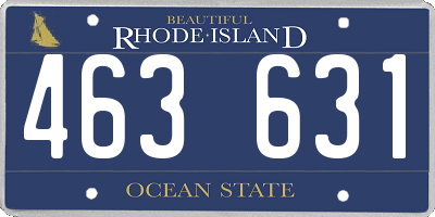 RI license plate 463631