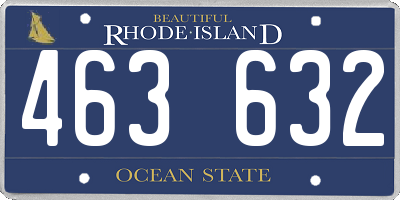 RI license plate 463632