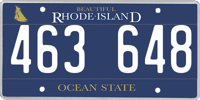 RI license plate 463648