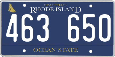 RI license plate 463650