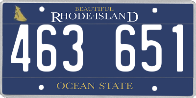 RI license plate 463651