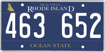RI license plate 463652