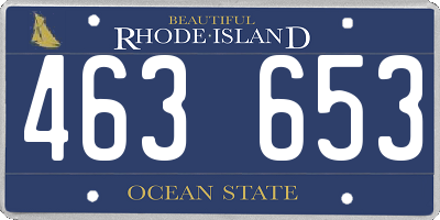 RI license plate 463653