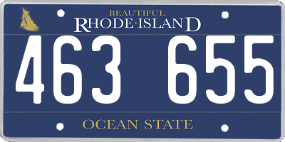 RI license plate 463655