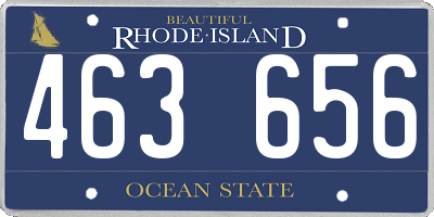 RI license plate 463656