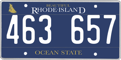 RI license plate 463657