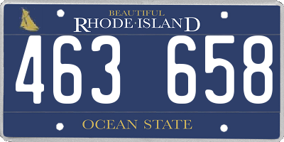 RI license plate 463658