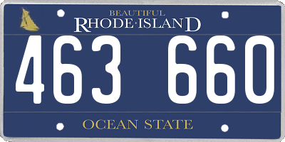 RI license plate 463660