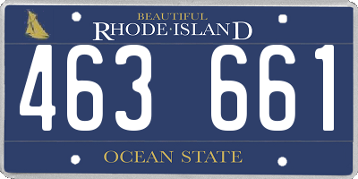 RI license plate 463661