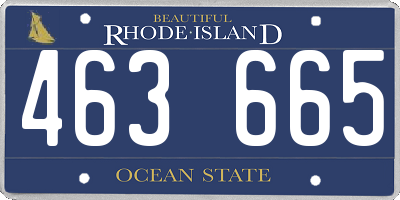 RI license plate 463665