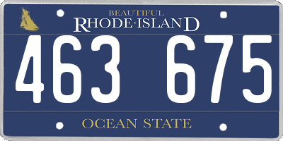 RI license plate 463675