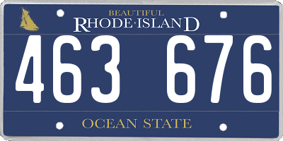 RI license plate 463676