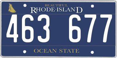 RI license plate 463677
