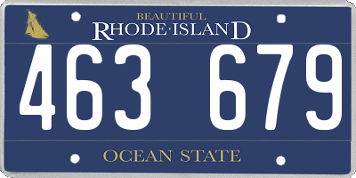 RI license plate 463679