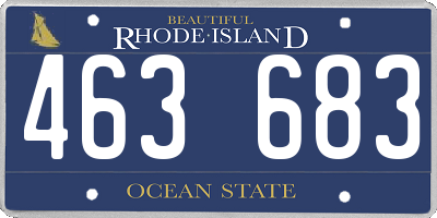 RI license plate 463683