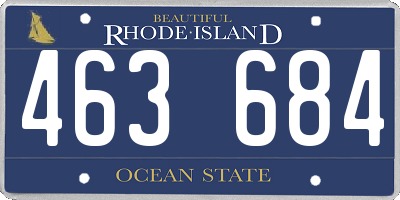 RI license plate 463684