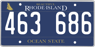 RI license plate 463686