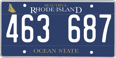 RI license plate 463687