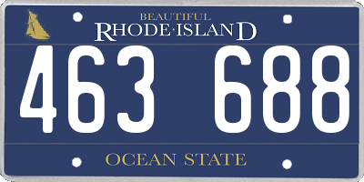 RI license plate 463688