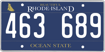 RI license plate 463689