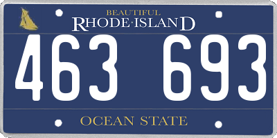 RI license plate 463693
