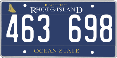 RI license plate 463698