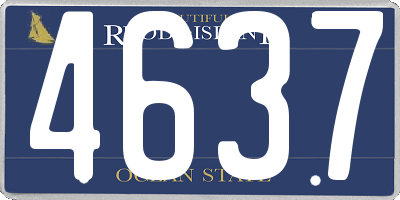 RI license plate 4637