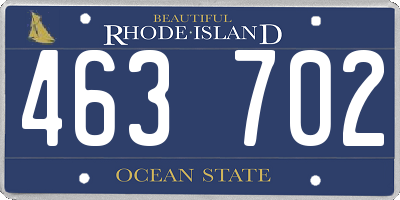 RI license plate 463702