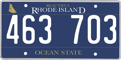 RI license plate 463703