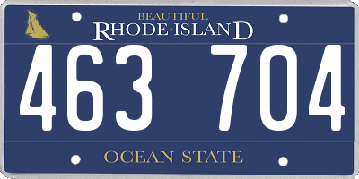 RI license plate 463704