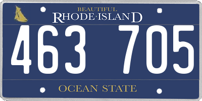 RI license plate 463705