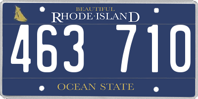 RI license plate 463710