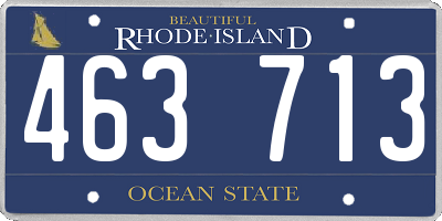 RI license plate 463713