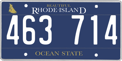 RI license plate 463714
