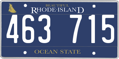 RI license plate 463715