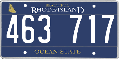 RI license plate 463717