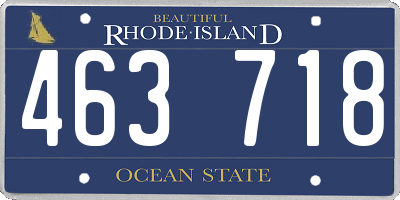 RI license plate 463718