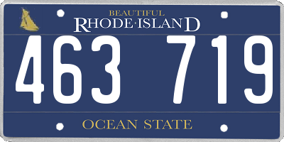 RI license plate 463719