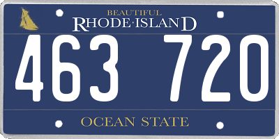 RI license plate 463720