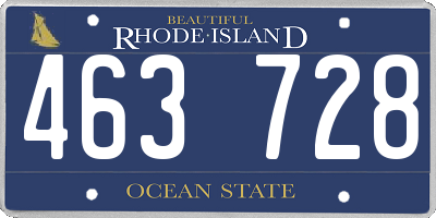 RI license plate 463728