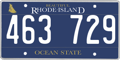 RI license plate 463729
