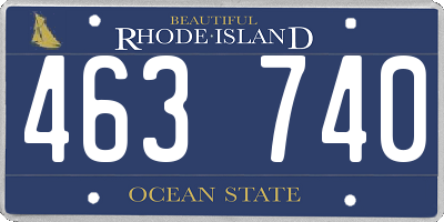 RI license plate 463740