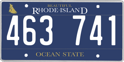 RI license plate 463741