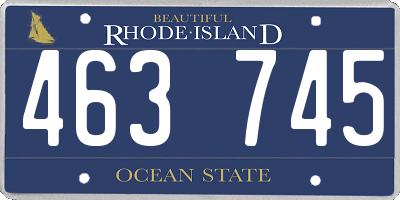 RI license plate 463745