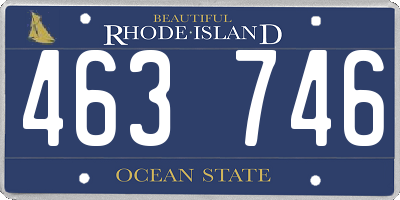 RI license plate 463746